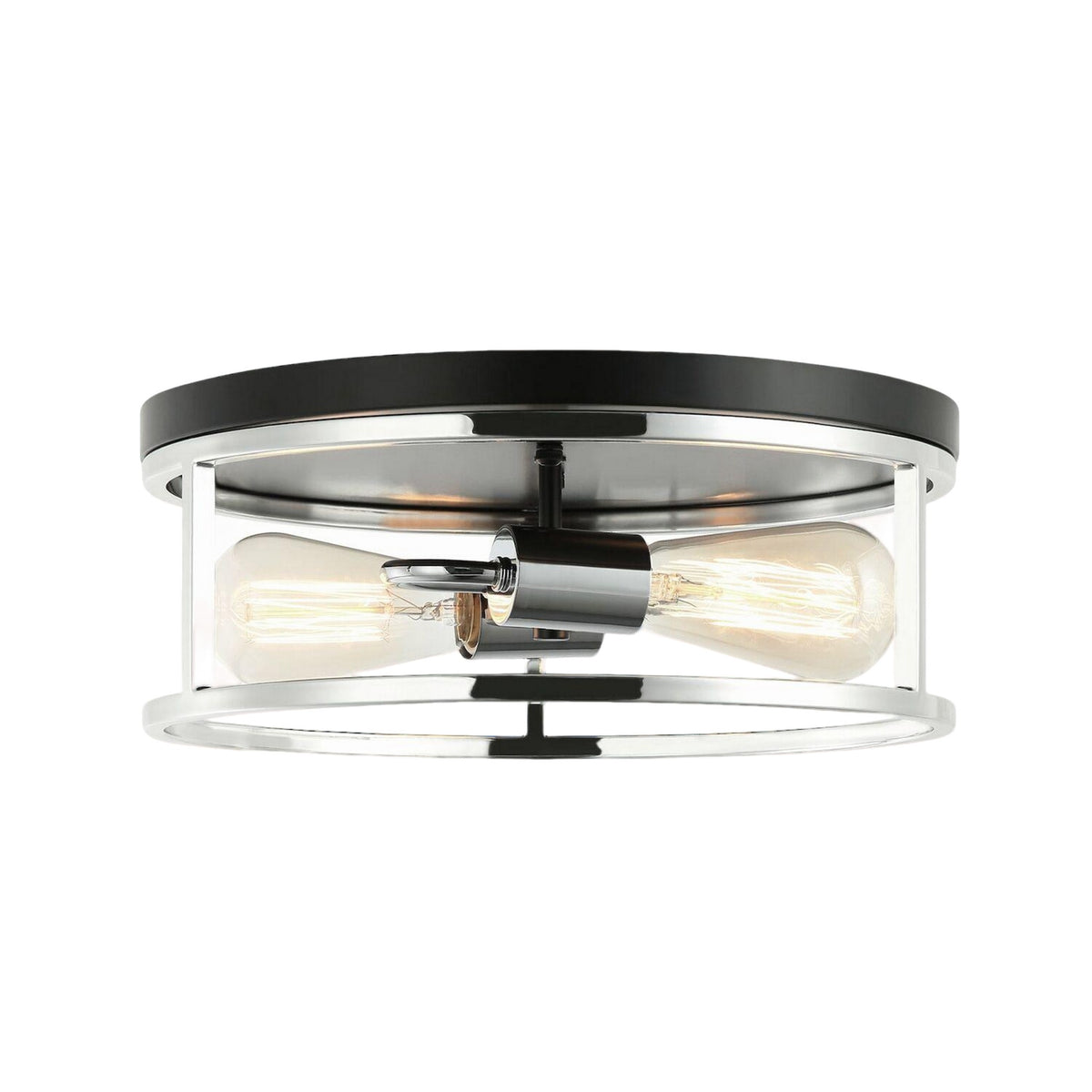 CLARKE 2 LIGHT ROUND FLUSH MOUNT - robinsonco.ca