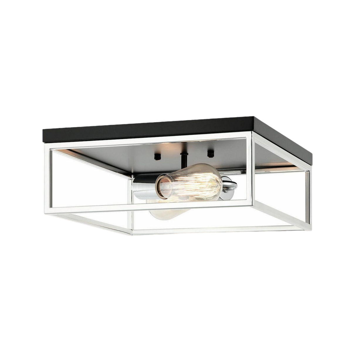 CLARKE 2 LIGHT SQUARE FLUSH MOUNT - robinsonco.ca