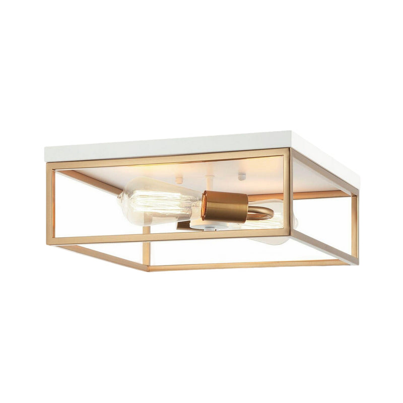 CLARKE 2 LIGHT SQUARE FLUSH MOUNT - robinsonco.ca