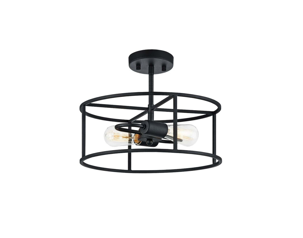 CANDID 2 LIGHT ROUND SEMI-FLUSH MOUNT