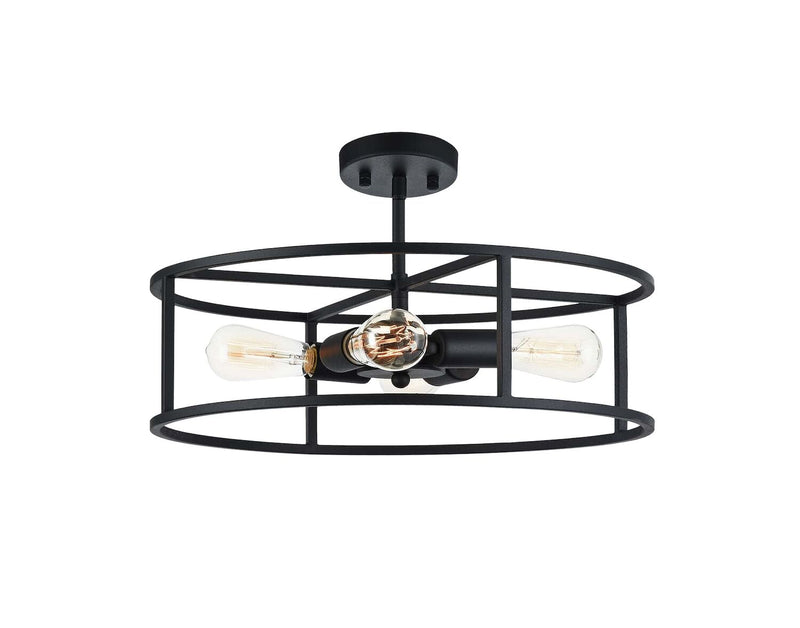 CANDID 4 LIGHT ROUND SEMI-FLUSH MOUNT