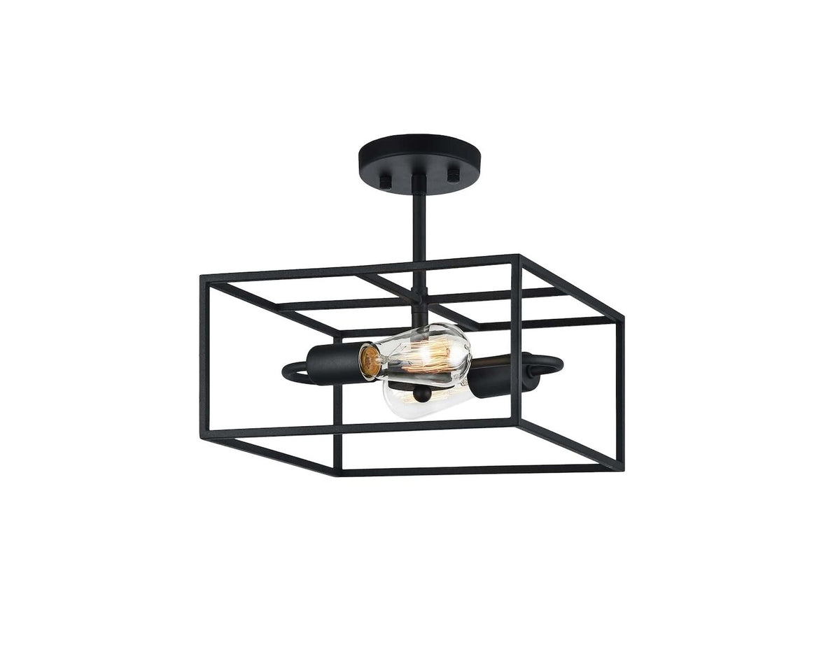 CANDID 2 LIGHT SQUARE SEMI-FLUSH MOUNT