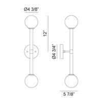 STELLAR 2-LIGHT 24-INCH WALL SCONCE - robinsonco.ca