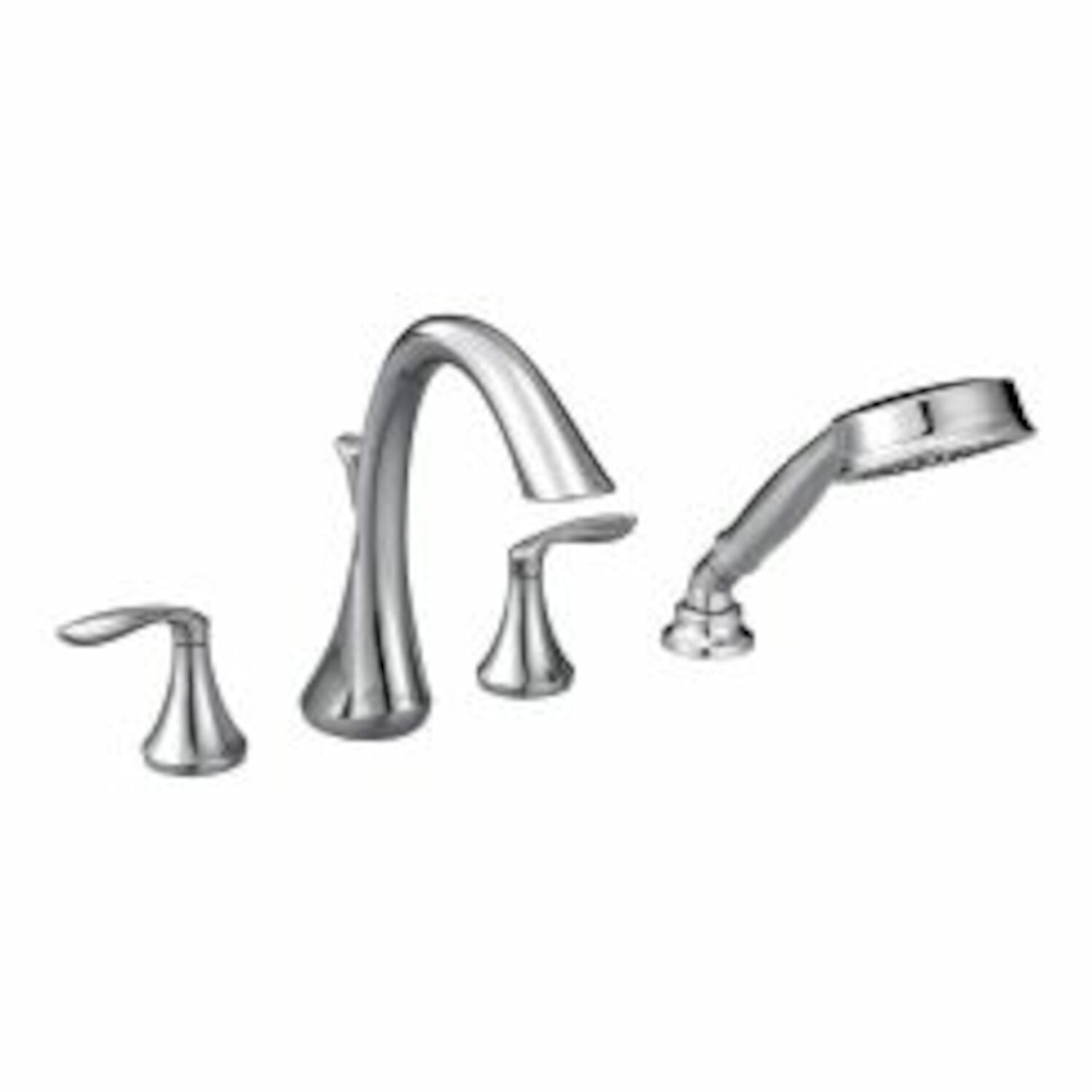 Moen Brantford Badewannen-Armatur – Zweigriff Low Arc Im Traditionellen Design, Öl-geriffeltes Bronze-Finish, Auslauf 20,6 Cm