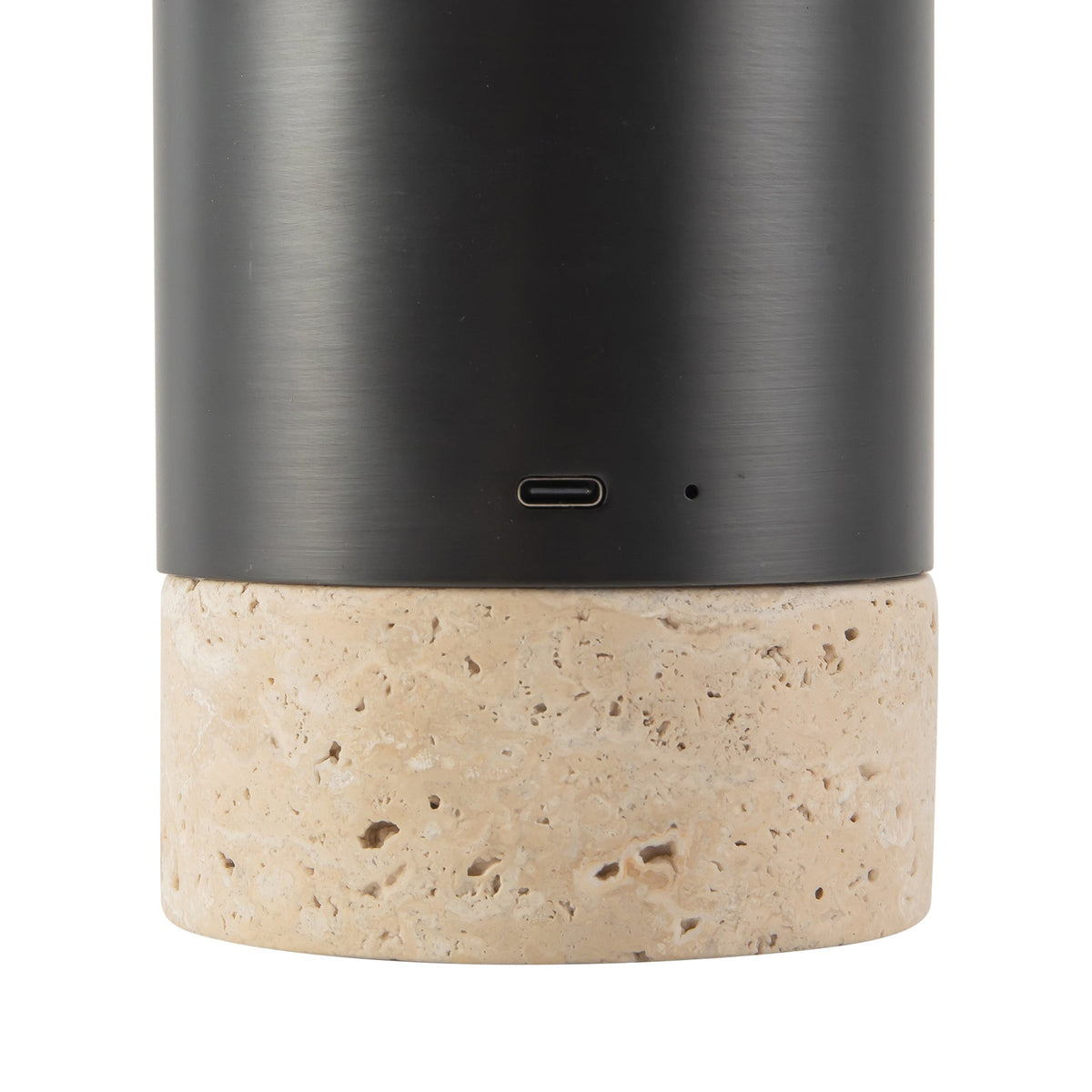 Alora Niko Table Lamp base in urban bronze finish and stone