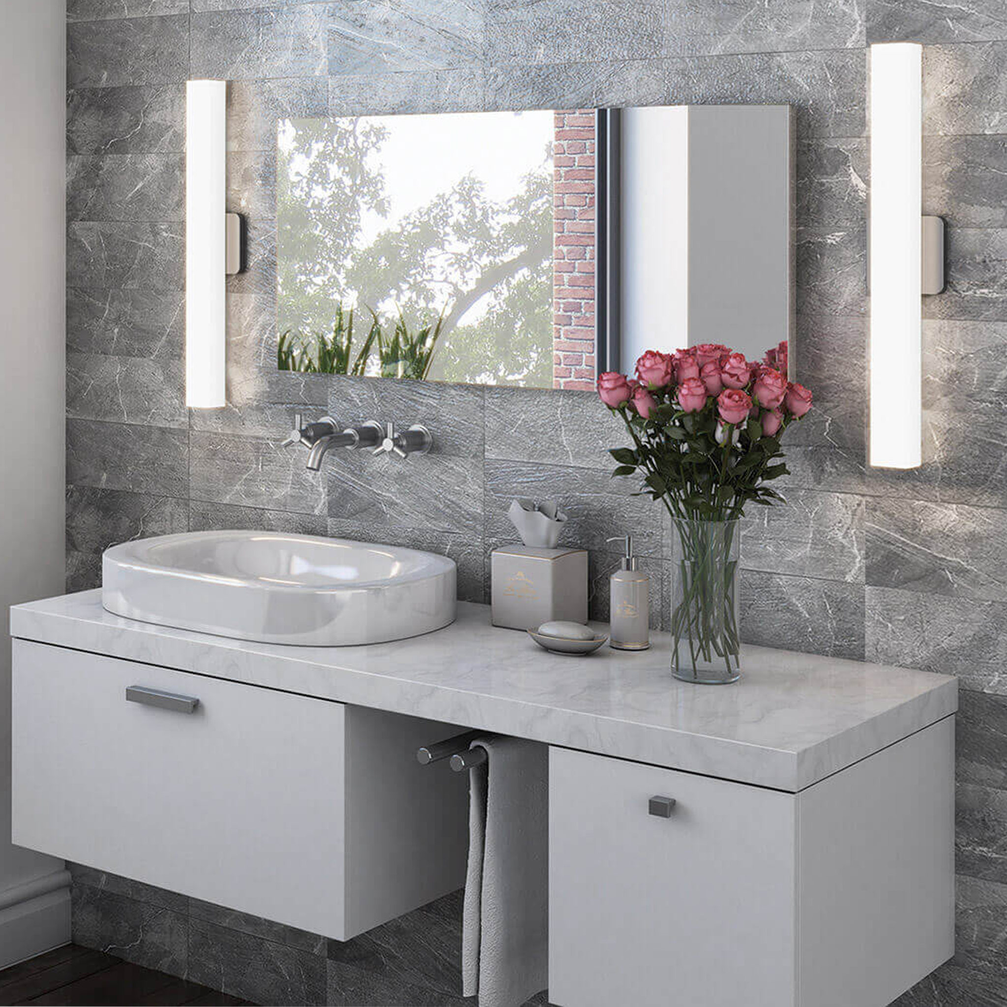 NOBLE 24 INCH CCT GLASS LED VANITY LIGHT - robinsonco.ca