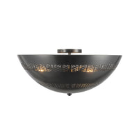Alora Overland Flush Mount light fixture in urban bronze finish
