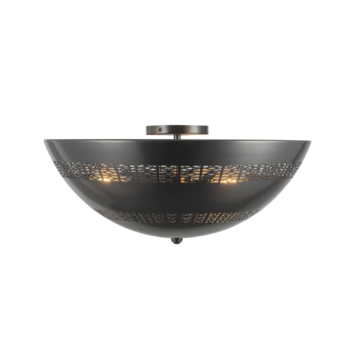 Alora Overland Flush Mount light fixture in urban bronze finish