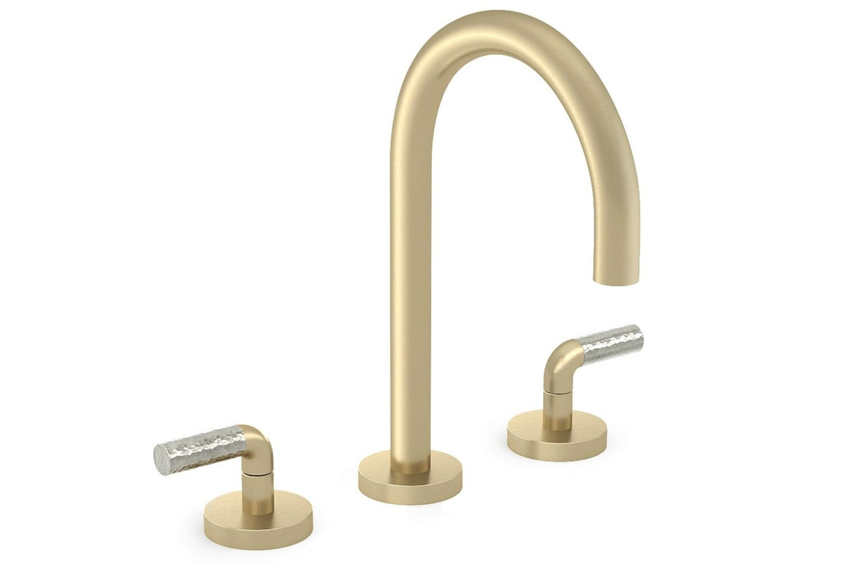 ONE SINK FAUCET, GOOSENECK SPOUT WITH P.E. GUERIN HANDLES