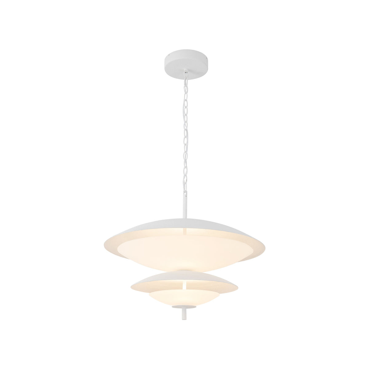 Alora Prescott Chandelier in antique white with matte opal glass