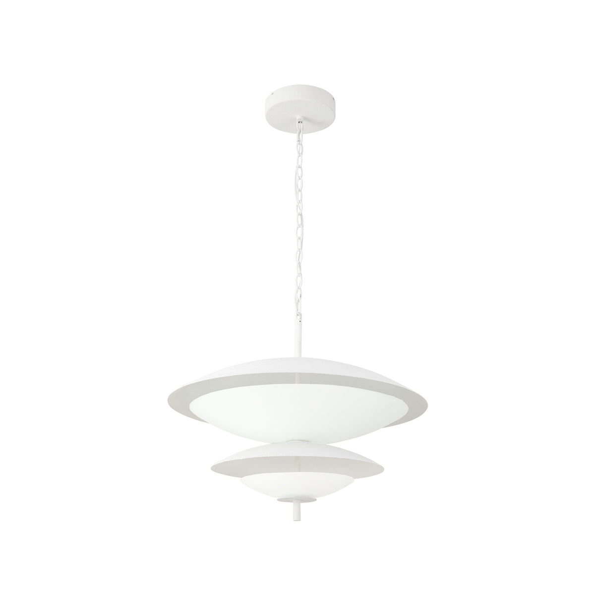 Alora Prescott Chandelier in antique white matte opal glass finish