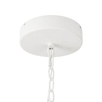 Canopy details of Alora Prescott Chandelier antique white finish