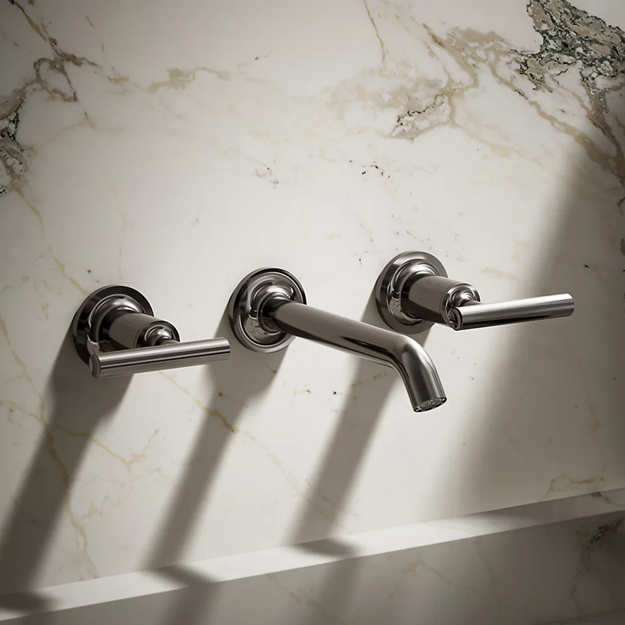 PURIST WIDESPREAD WALL-MOUNT BATHROOM SINK FAUCET TRIM WITH LEVER HANDLES, 1.2 GPM - robinsonco.ca
