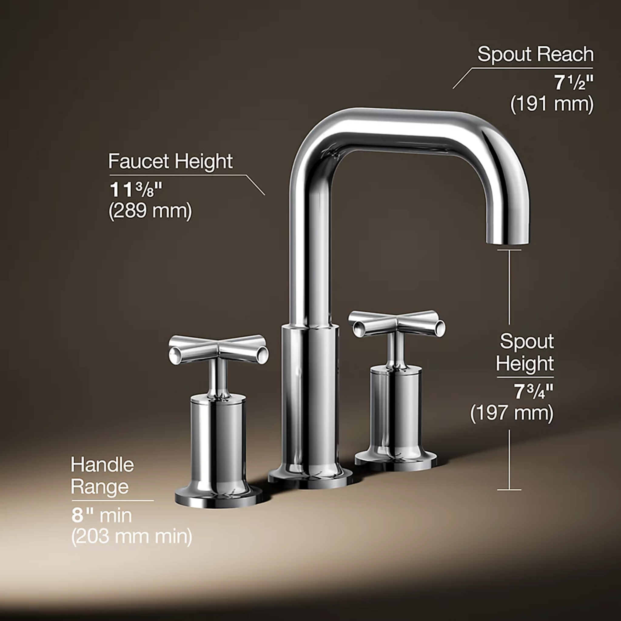 PURIST® DECK MOUNT BATH FAUCET TRIM FOR HIGH-FLOW VALVE WITH CROSS HANDLES - robinsonco.ca