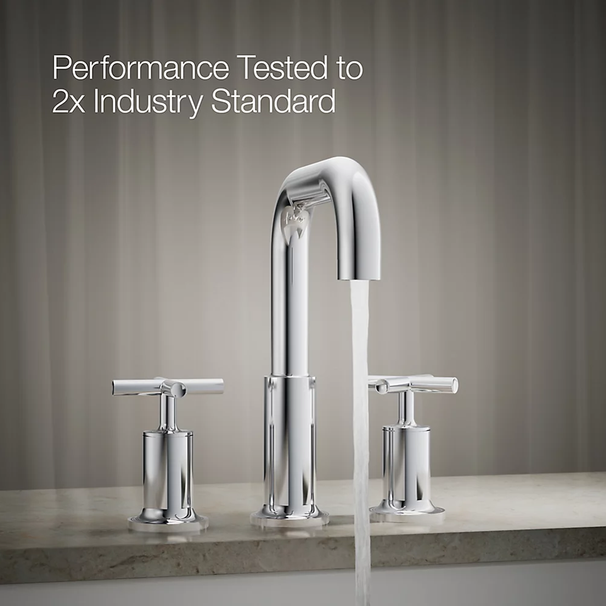 PURIST® DECK MOUNT BATH FAUCET TRIM FOR HIGH-FLOW VALVE WITH CROSS HANDLES - robinsonco.ca