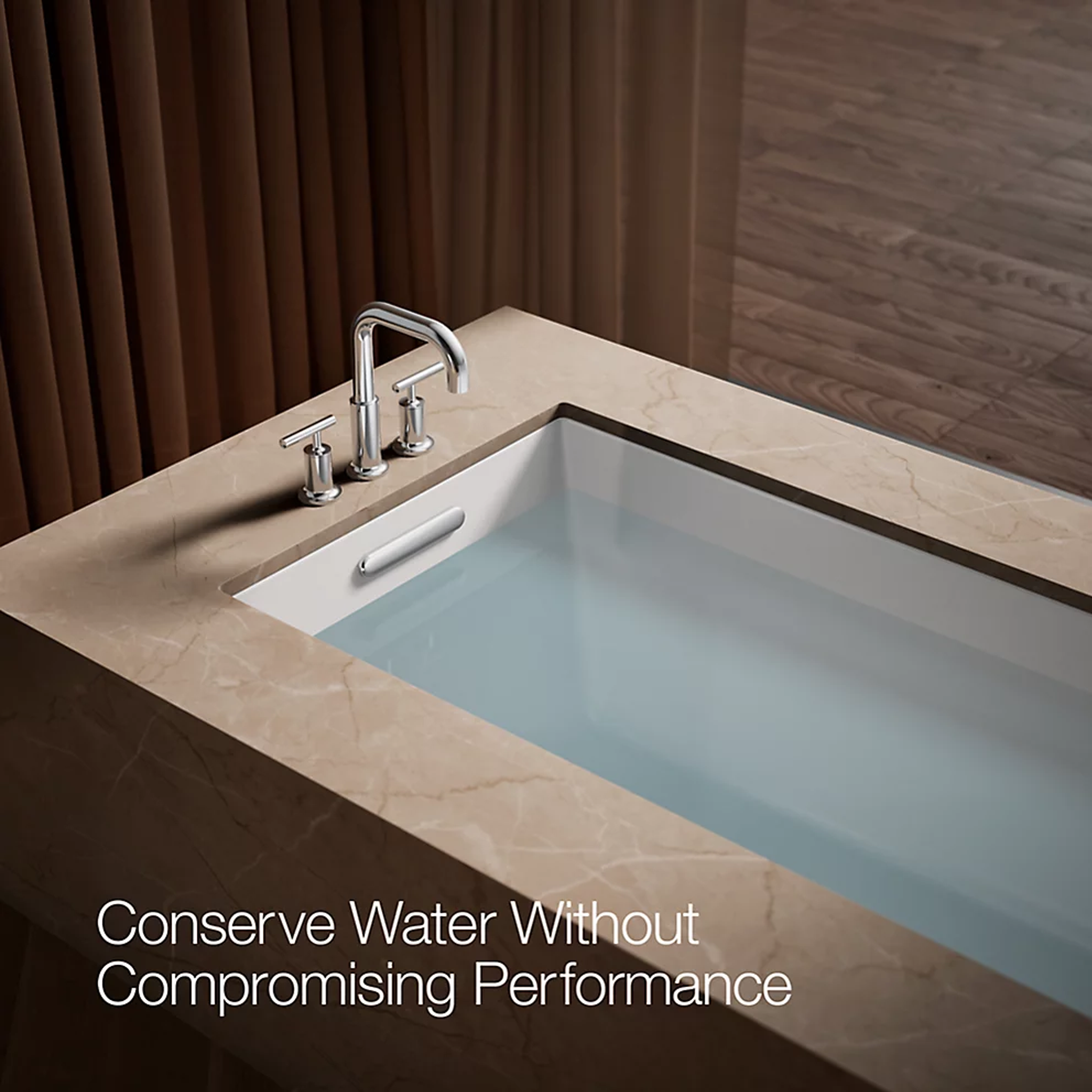 PURIST® DECK MOUNT BATH FAUCET TRIM FOR HIGH-FLOW VALVE WITH LEVER HANDLES