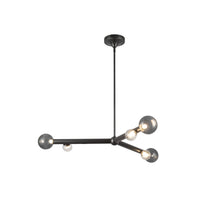 Kuzco 41" Reese Chandelier with urban bronze finish and smoke glass shades
