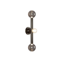 Kuzco 23" Reese Wall Sconce in urban bronze finish with smoke glass