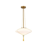 Alora Reeve pendant light with brushed gold finish and matte opal glass