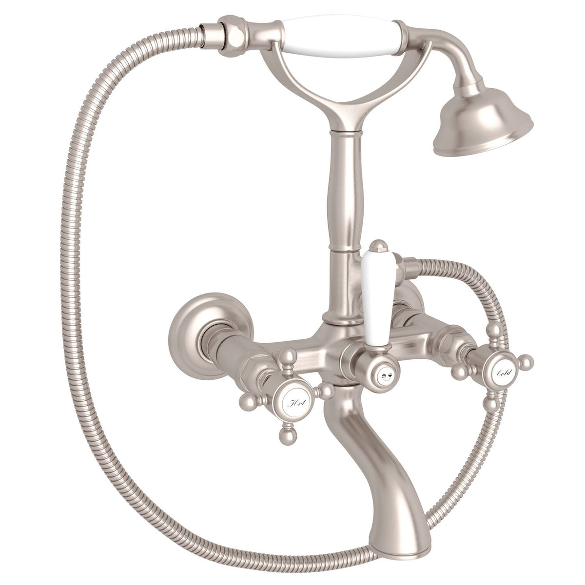 ROHL® EXPOSED WALL MOUNT TUB FILLER (CROSS HANDLE) - robinsonco.ca