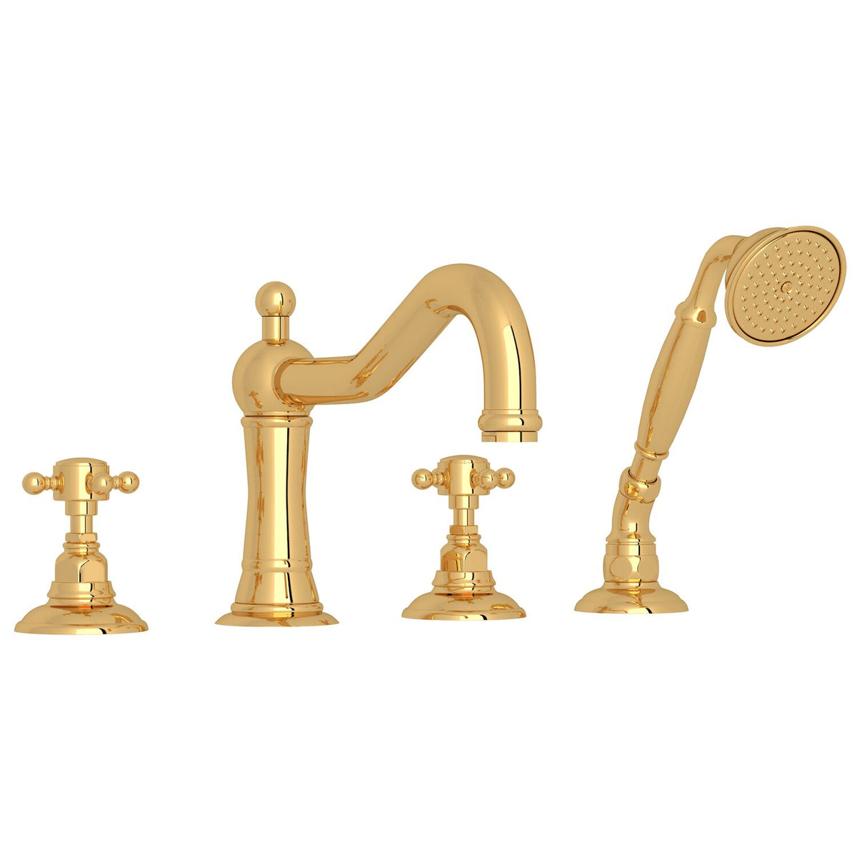 ACQUI® 4-HOLE DECK MOUNT TUB FILLER (CROSS HANDLE) - robinsonco.ca