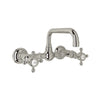 ACQUI® WALL MOUNT BRIDGE LAVATORY FAUCET WITH U-SPOUT (CROSS HANDLE) - robinsonco.ca
