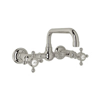 ACQUI® WALL MOUNT BRIDGE LAVATORY FAUCET WITH U-SPOUT (CROSS HANDLE) - robinsonco.ca
