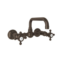 ACQUI® WALL MOUNT BRIDGE LAVATORY FAUCET WITH U-SPOUT (CROSS HANDLE) - robinsonco.ca