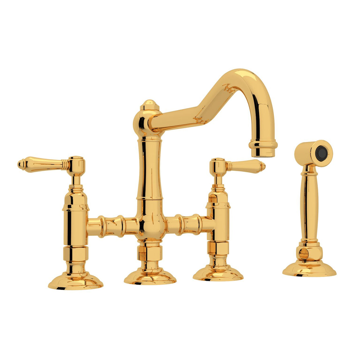 ACQUI® BRIDGE KITCHEN FAUCET WITH SIDE SPRAY (LEVER HANDLE) - robinsonco.ca