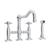 ACQUI® BRIDGE KITCHEN FAUCET WITH SIDE SPRAY (CROSS HANDLE) - robinsonco.ca