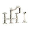 ACQUI® BRIDGE KITCHEN FAUCET WITH SIDE SPRAY (CROSS HANDLE) - robinsonco.ca