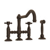 ACQUI® BRIDGE KITCHEN FAUCET WITH SIDE SPRAY (CROSS HANDLE) - robinsonco.ca