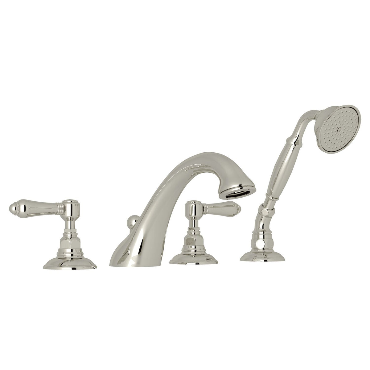 VIAGGIO® 4-HOLE DECK MOUNT TUB FILLER (LEVER HANDLE) - robinsonco.ca
