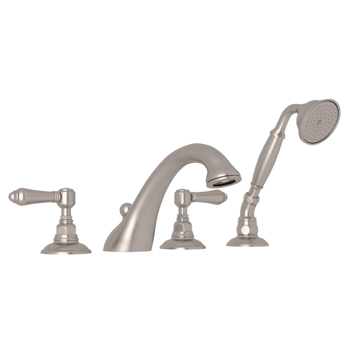 VIAGGIO® 4-HOLE DECK MOUNT TUB FILLER (LEVER HANDLE) - robinsonco.ca