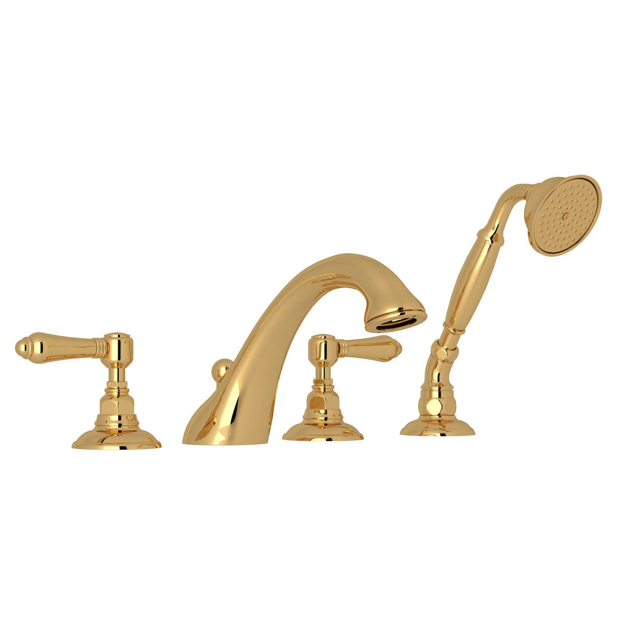 VIAGGIO® 4-HOLE DECK MOUNT TUB FILLER (LEVER HANDLE) - robinsonco.ca