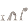 VIAGGIO® 4-HOLE DECK MOUNT TUB FILLER (CROSS HANDLE) - robinsonco.ca