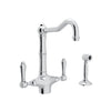 ACQUI® TWO HANDLE KITCHEN FAUCET WITH SIDE SPRAY (LEVER HANDLE) - robinsonco.ca