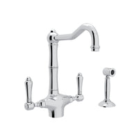 ACQUI® TWO HANDLE KITCHEN FAUCET WITH SIDE SPRAY (LEVER HANDLE) - robinsonco.ca