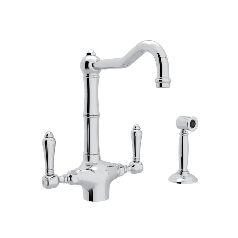 ACQUI® TWO HANDLE KITCHEN FAUCET WITH SIDE SPRAY (LEVER HANDLE) - robinsonco.ca