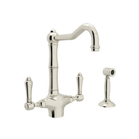 ACQUI® TWO HANDLE KITCHEN FAUCET WITH SIDE SPRAY (LEVER HANDLE) - robinsonco.ca