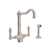 ACQUI® TWO HANDLE KITCHEN FAUCET WITH SIDE SPRAY (LEVER HANDLE) - robinsonco.ca