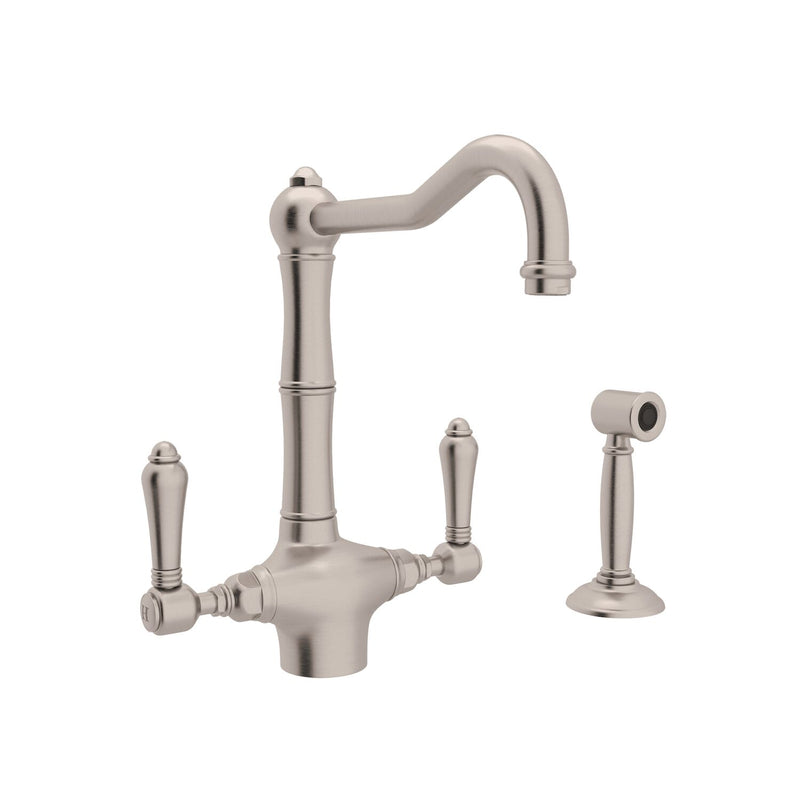 ACQUI® TWO HANDLE KITCHEN FAUCET WITH SIDE SPRAY (LEVER HANDLE) - robinsonco.ca