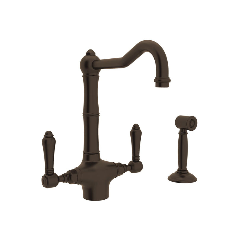 ACQUI® TWO HANDLE KITCHEN FAUCET WITH SIDE SPRAY (LEVER HANDLE) - robinsonco.ca