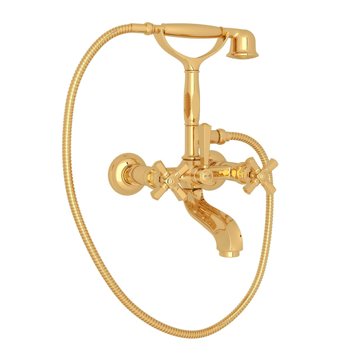 PALLADIAN® EXPOSED WALL MOUNT TUB FILLER (CROSS HANDLE) - robinsonco.ca