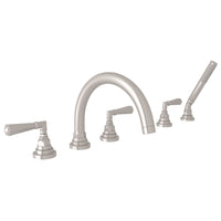 SAN GIOVANNI 5-HOLE DECK MOUNT TUB FILLER (LEVER HANDLE) - robinsonco.ca