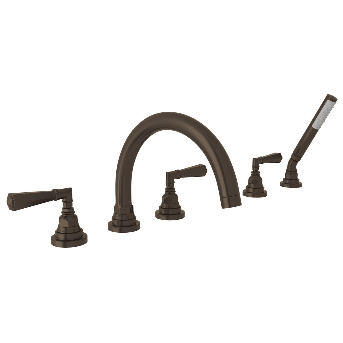SAN GIOVANNI 5-HOLE DECK MOUNT TUB FILLER (LEVER HANDLE) - robinsonco.ca