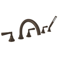 SAN GIOVANNI 5-HOLE DECK MOUNT TUB FILLER (LEVER HANDLE) - robinsonco.ca