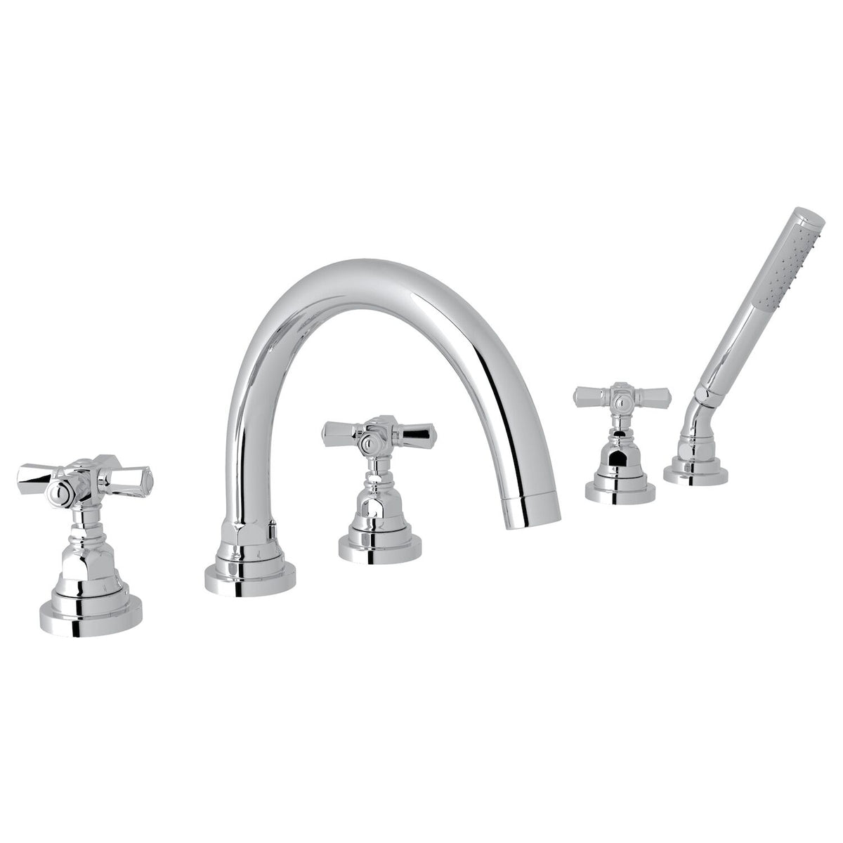 SAN GIOVANNI™ 5-HOLE DECK MOUNT TUB FILLER (CROSS HANDLE)