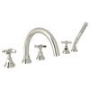 SAN GIOVANNI 5-HOLE DECK MOUNT TUB FILLER (CROSS HANDLE) - robinsonco.ca