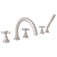 SAN GIOVANNI 5-HOLE DECK MOUNT TUB FILLER (CROSS HANDLE) - robinsonco.ca